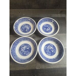 Vtg Blue Willow Ware Small Bowls Set 4 / 5" Wide
